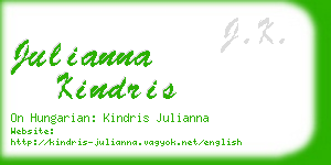 julianna kindris business card